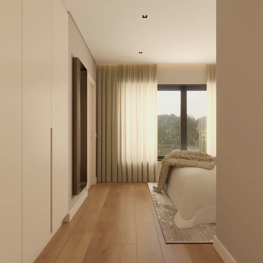 Acesso ao quarto e armários