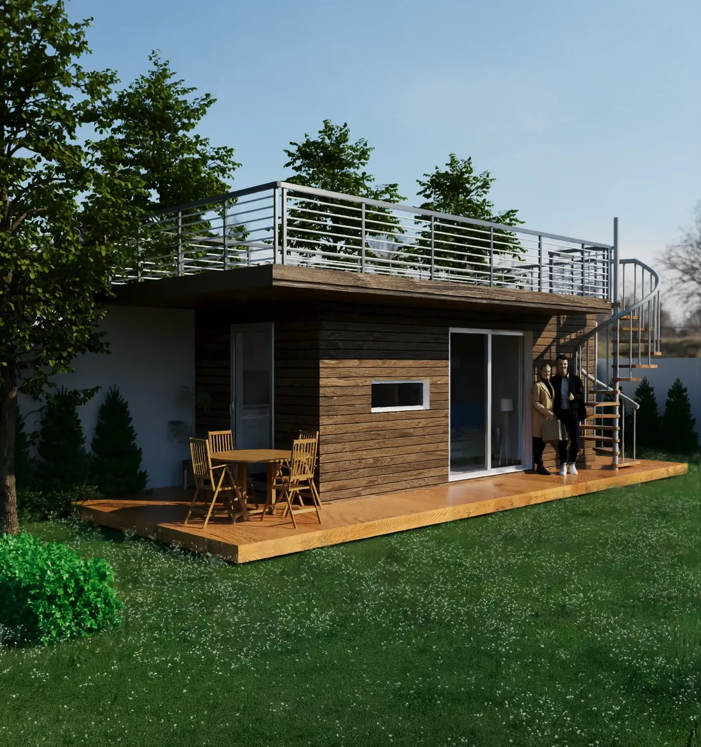 Showroom Container — vista exterior